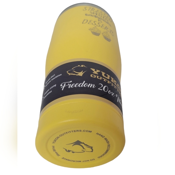 New Yukon Outfitters Insulated 20 Oz Tumbler Cup Stressed Backwards Is Desserts - Picture 7 of 8